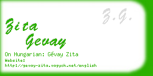 zita gevay business card