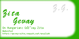 zita gevay business card